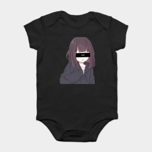 Sad anime girl style Baby Bodysuit